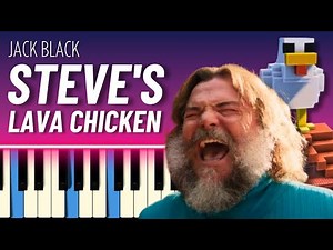 Steve's Lava Chicken (EASY PIANO TUTORIAL) - Jack Black