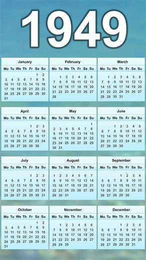 1949 Calendar