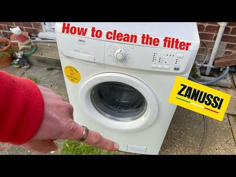 Zanussi Essential ZWF12070W || How to clean a blocked lint filter on a zanussi washing machine