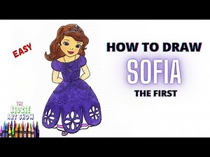 How to draw Sofia The First step by step easy. Draw Disney princess Sofia The First easy.