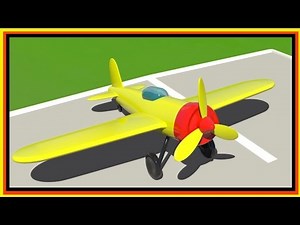 Cartoon Airport! Build 3d Sports AIRPLANE - Learn Simple Numbers (1-4) Cartoon for Kids 2