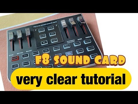 how to use f8 sound card...clear tutorial