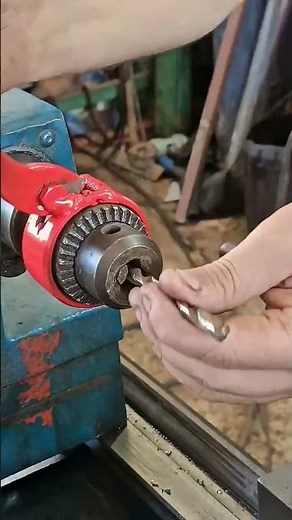 Mastering the Lathe: Using a Custom Lever for Drill Chuck Precision #gearmachining