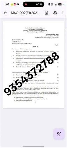 MSO 002 ENGLISH MEDIUM SOLVED ASSIGNMENT 2025-26 | FOR PDF WHATSAPP ON 9354372788
