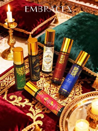 EMBRACEX. 10ml Arabian Essential Oil, Dubai Middle East Roll-On Fragrance Oil, Long-Lasting Fragrance, Gift, Alcohol-Free, Candle Making, Diffuser, Eid Al-Adha, Ramadan, Chocolate Vanilla/Cream Plum/Cocoa Vanilla (Warm Spicy Sweet), Pheromone/Hormone/Fragrance Oil, Glorious Oud, Tightening Amber, Golden Coconut Floral Ambergris, Mediterranean Garden | SHEIN