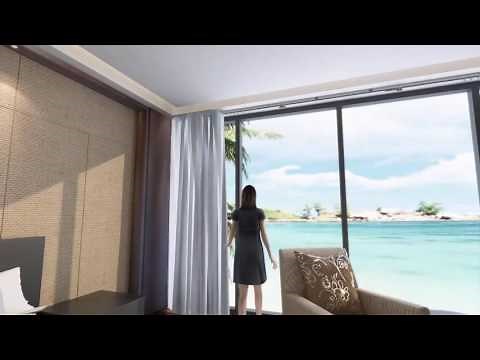 Motorized Curtain controlled by Remote Control or hand