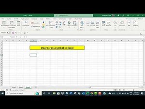 Insert cross symbol in Excel