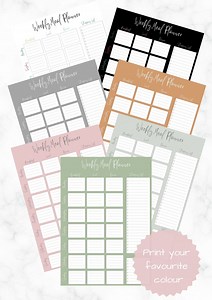 Meal Planner, Printable Meal Planner, Weekly Meal Planner, Digital PDF Download, Shopping List, Meal Prep, Sage, Blush, Copper - Etsy UK