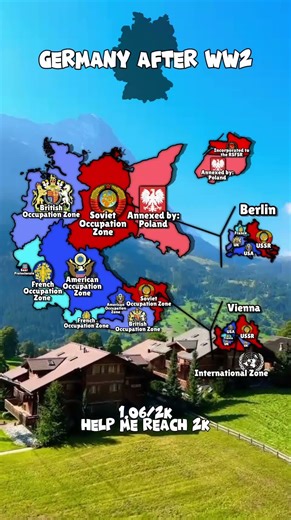 Germany after WW2 🇩🇪 #germany #ww2 #map