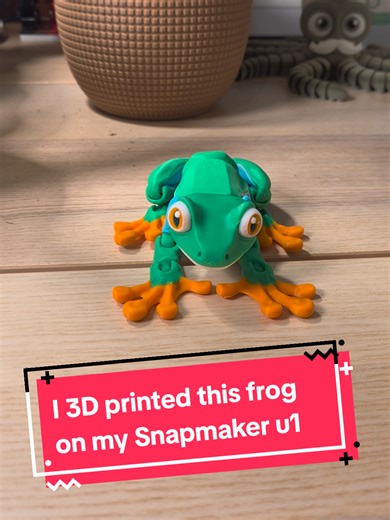 I 3D printed this beautiful tree frog from @matmire_makes on my Snapmaker u1. Another gorgeous print. I just can't get enough of this creator. I added little magnets to his paws and was able to attach it to my tiny greenhouse. The frog makes for a cute addition to the space! #3dprinted #snapmakeru1 #3dprinter #3dprint #treefrog