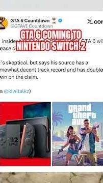 GTA 6 COMING TO NINTENDO SWITCH 2 #shorts #gta6 #gta