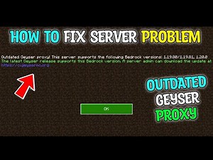 How To Fix Outdated Geyser Proxy Problem In Smp/Server In Minecraft Pocket Edition Mobile