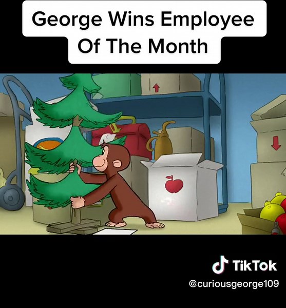 Curious George Wins Employee Of The Month #curiousgeorge #employeeofthemonth #cartoon #cartoons #kids #kidsoftiktok #fypシ #funnyvideos #foryou #euan #euanmarshallem #euanmarshall #marshall #tiktok