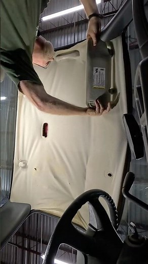 Quick headliner replacement on this 2004 GMC Sierra #headliners #gmc #truckinterior