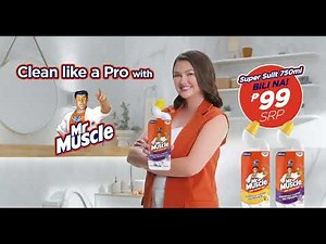 Angelica shows how to Clean like a Pro with Mr Muscle - 750ml only SRP P99! 💪 15s