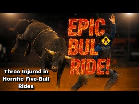 🔥 Terrifying Five-Bull Rides 😱 | 3 Riders Injured 🚨