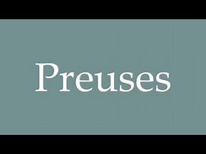 How to Pronounce ''Preuses'' (Precious) Correctly in French
