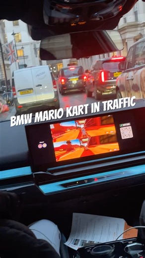 Who knew you could played #mariokart in a #bmw 😂