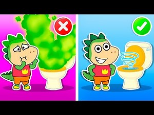 Don’t Forget to Flush 🚽 Potty Training Tips 🧻 Good Habits 🔥 Fire Spike Kids Stories