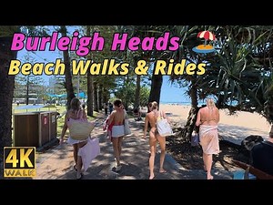 Beach Walks Burleigh Heads Gold Coast 🏖️ Australia 4k Walks & Rides
