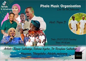 Catch Dan Mashele live on a live panel with our Artists.. All roads lead to Library Gardens ka di 9 August 2025 @highlight Phala Music Organisation Ronee Sathekge Kgotso Silly Mphothi Ronee Sathekge Maureen Nhlane Joel Moleseng Moatshe | King Thapelo Bothata