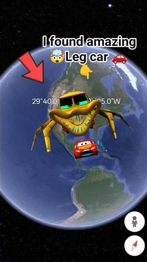 I Found amazing leg car 😱🤯🚗 On Google maps and Google Earth #bts #earth #short #legs #car Earth 🌎