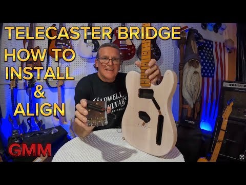 How To DIY Install Telecaster Bridge and Align Correctly. Fender Squier