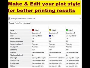 How to make plot style manager & manage colours lines in printing
