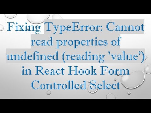 Fixing TypeError: Cannot read properties of undefined (reading 'value') in React Hook Form Controll