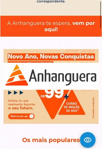 Meu percurso como estudante na Anhanguera 🧡