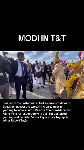 India's Prime Minister Modi Welcomed in Trinidad