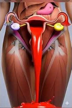 Menstrual Cycle in 3D Animation Explained & Reproductive System #animation #anatomy #shortvideo