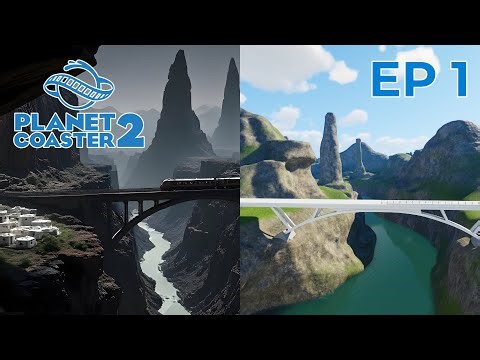 Planet Coaster 2 | Episode 1 | Futuristic City | Concept - Terraforming - Building the Bridge