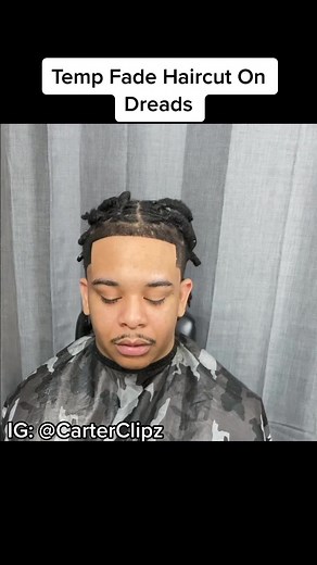 Temp Fade Haircut Tutorial on Dreads