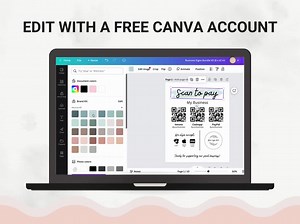 Business Sign Templates Bundle, Scan to Pay Sign, Social Media Sign Printable, Custom QR Code Sign, Tips Sign, Lets Get Social, Reviews Sign - Etsy