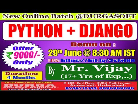 PYTHON + DJANGO Online Training @ DURGASOFT
