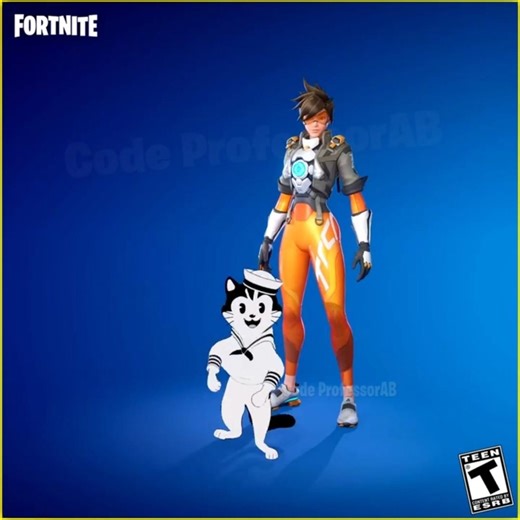 *New* Fortnite Toony Tabby Sidekick Emote With Tracer 😜😍 RAGTIME TABBY 😱🔥