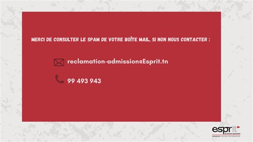 14K views · 35 reactions | Comment s'inscrire à Esprit ❓樂 Découvrez toutes les étapes de l'inscription à Esprit dans cette vidéo. Rejoignez-nous dès maintenant en vous inscrivant via : https://www.esprit.tn/admission/esprit-ingenieur Honoris United Universities #EducationForImpact | ESPRIT : Ecole Sup Privée d'Ingénierie et de Technologies | Facebook