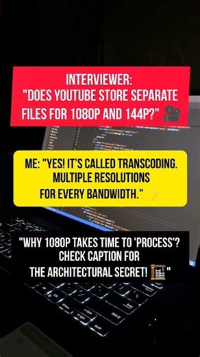 How YouTube Handles Millions of Videos! 🎥⚙️ #systemdesign #backend #coding #softwareengineering