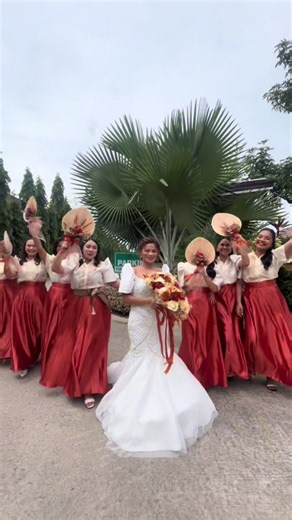 Beautiful Bridesmaids in Traditional Filipiniana Dresses