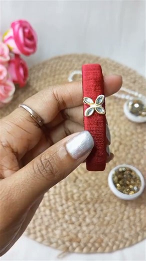 " How to make bangle with silk thread and kundan"🤎💫 #bangles #explore #foryou #diy #curiosidades