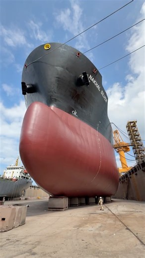 Ship Sea 🌊 Se Dry Dock Pe Kaise Lagta Hai 😇? Real Dry Dock Process Explained #ship #sea #minivlog