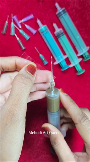 How to make injection 💉 Mehndi #mehndi #henna #hennamagic #hennaart