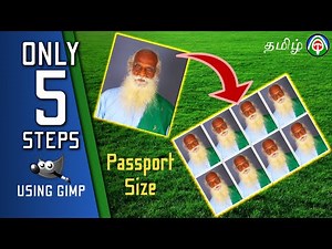 Create Passport Size Photo with GIMP in Tamil | GIMP 2.10 | AOT | தமிழ்