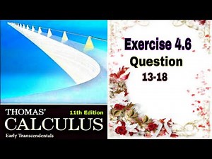 Thomas Calculus || Exercise 4.6 || Question 13-18 || Applying L Hospital Rule || Dl Calculus