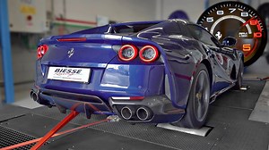 Ferrari 812 GTS with Novitec Exhaust on the Dyno