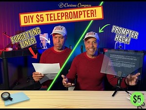 STOP Forgetting Lines! 🤯 DIY $5 Teleprompter CRAZY Hack for Pro YouTube Videos (Plexiglass & Tape)"