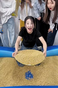 3.1M views · 33K reactions | Funny office swimming pool soybean shoveling challenge | 爱薯片 | Facebook