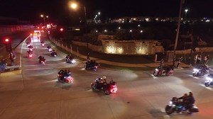 Welcoming VetsRoll.org Veterans Honor Trip to Washington DC to Beloit, WI. Had one of our drone pilots hit to the skies to capture this moment! Misfit Productions and Hotshot Photography salutes you! #SupportOurVeterans #UnitedStates #VetsRoll2018 #StandForTheFlag | Misfit Productions