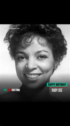 131K views · 5K reactions | Happy heavenly birthday Ruby Dee! ️What’s your favorite role from her? #rubydee #actor #actress #blackicons #blackactress | 247 Live Culture | Facebook